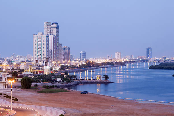 Corniche in Ras al Khaimah, UAE stock photo