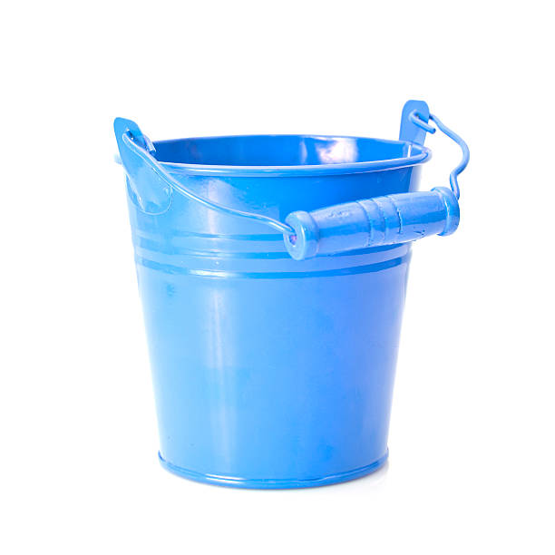 istock Beautiful Colorful Buckets Isolated on White Background 480165581