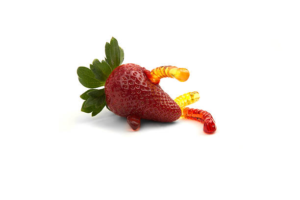 istock jelly worm in strawberry 480168401