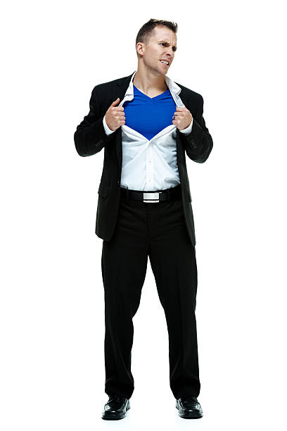 istock Businessman acting like superhero 480169588