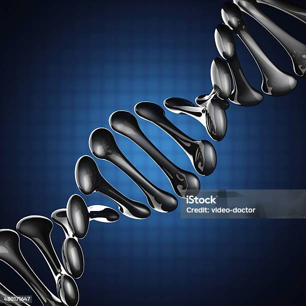 Образец Днк На Синем Фоне — стоковые фотографии и другие картинки Adenine - Adenine, Cytosine, Guanine