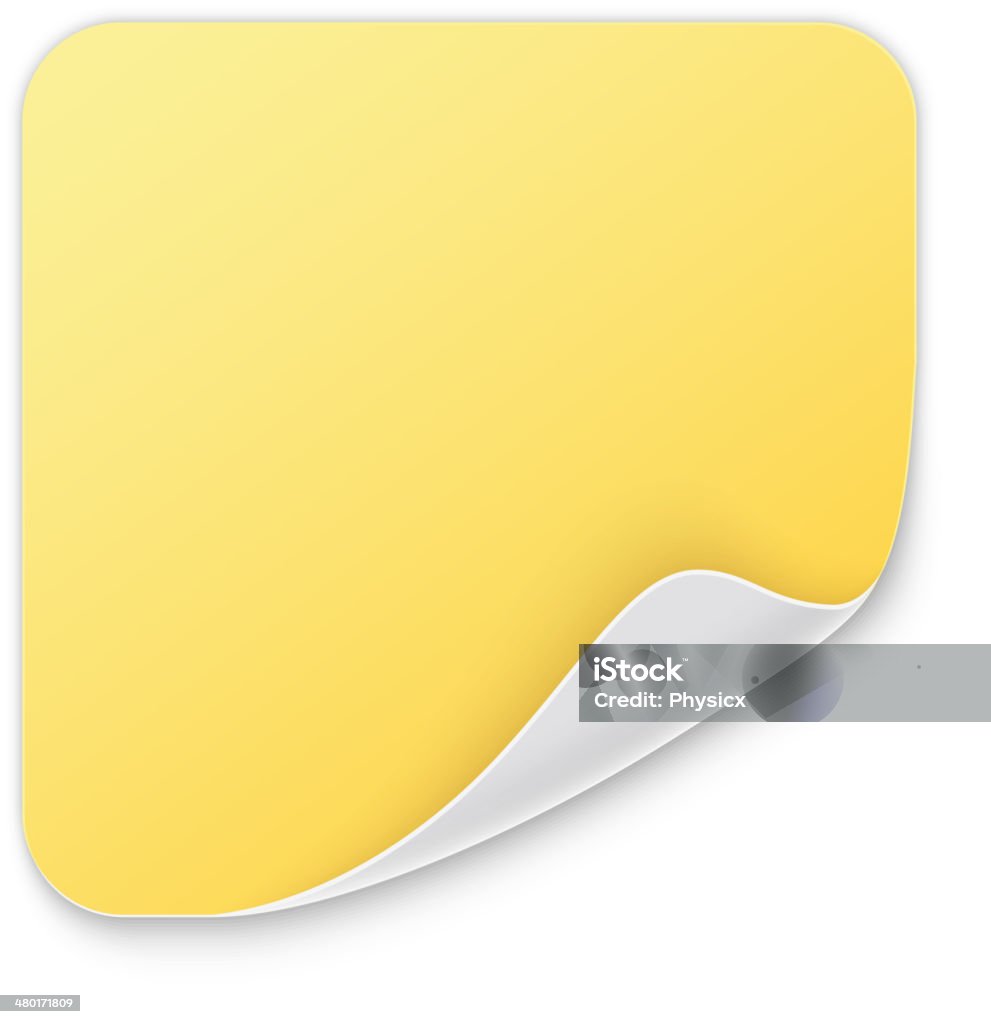 Stick Note Stock Illustration - Download Image Now - Attached, Blank ...