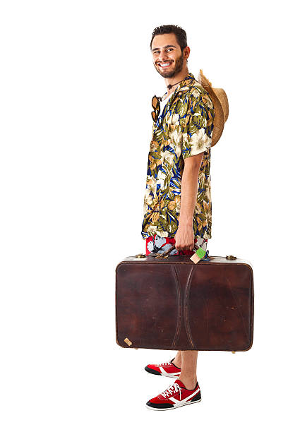 準備完了 - travel suitcase hawaiian shirt people traveling ストックフォトと画像