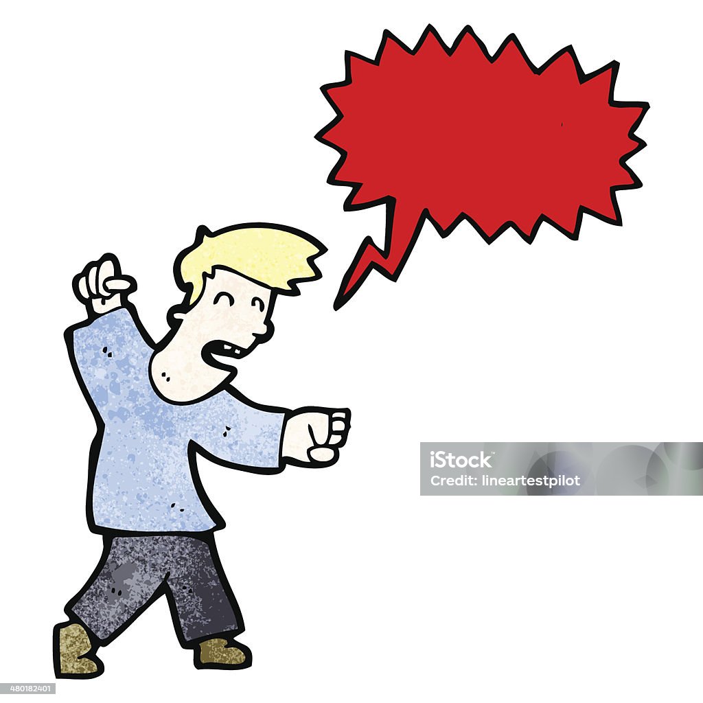 Someone Raging Cartoon Angry Man Shouting Cartoon Stock Illustration - Download Image Now ...