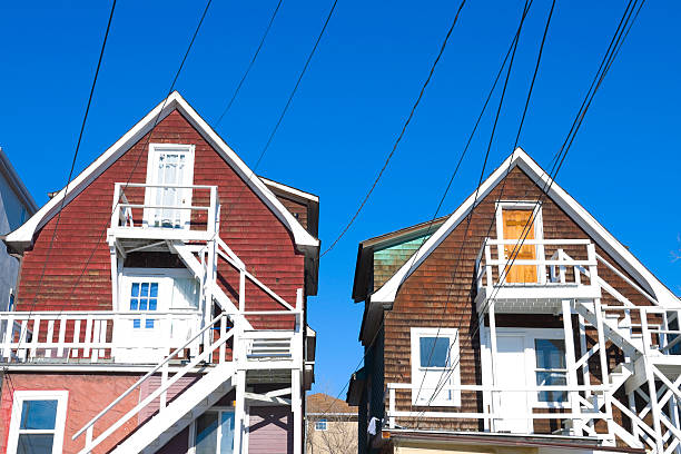 istock Old Style Colorful houses of Canada 480186743