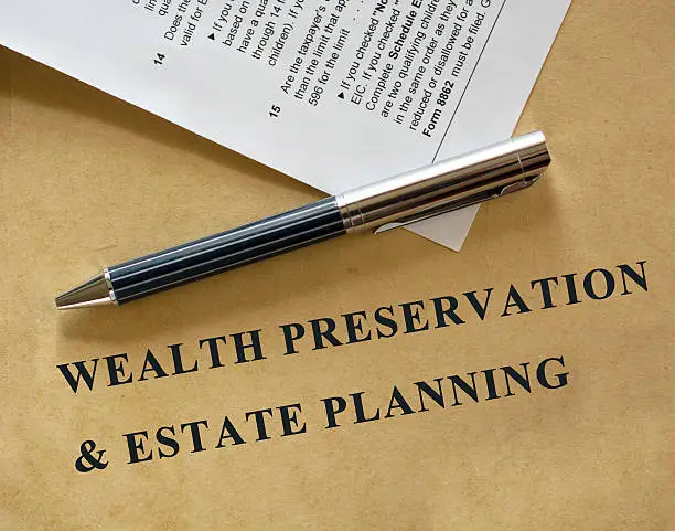 Wealth Preservation & Estate Planning statement on old paper