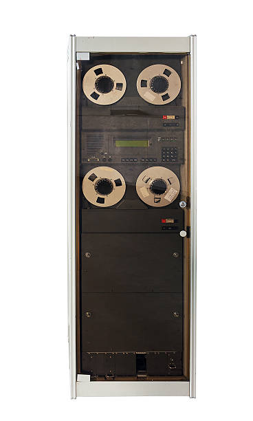Old computer block with tape memory