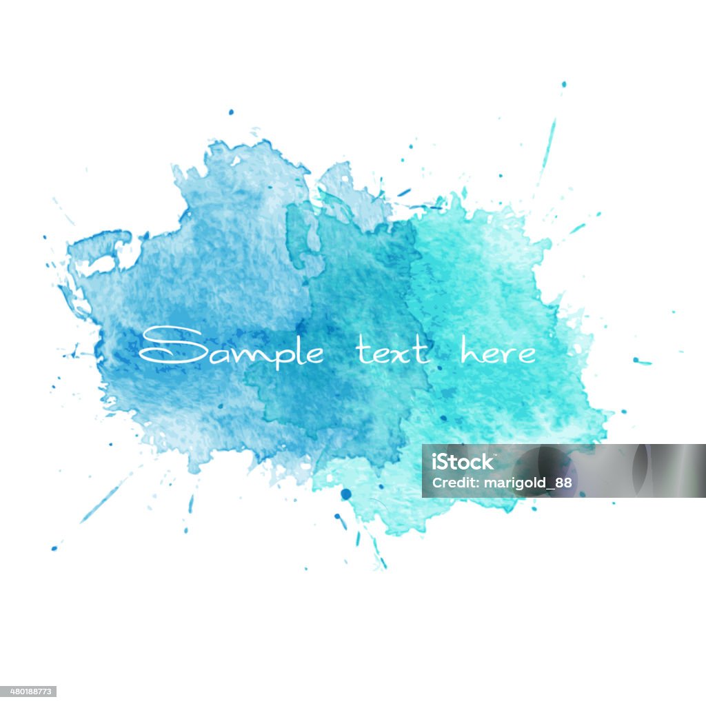 Blue Watercolor splatters. Vector Blue Watercolor splatters. Vector illustration Ink stock vector