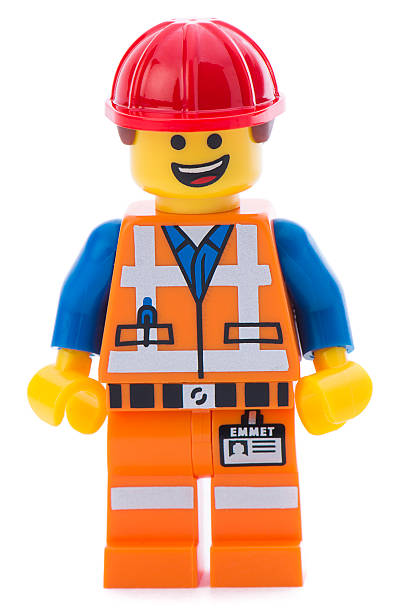 emmet - minifigura de lego fotos fotografías e imágenes de stock