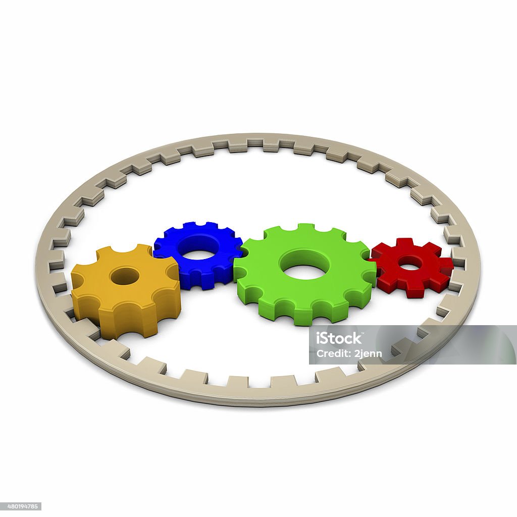 big gear chain Many different wheel in a roll Abstract Stock Photo