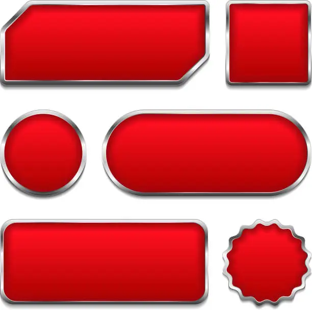 Vector illustration of Red Buttons