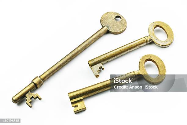 Old Keys Stock Photo - Download Image Now - Antique, Clipping Path, Close-up