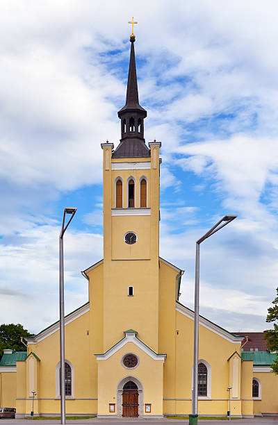 istock St. John's Church, neogothic style, 1860 on Freedom Square. Tallinn, 480199008