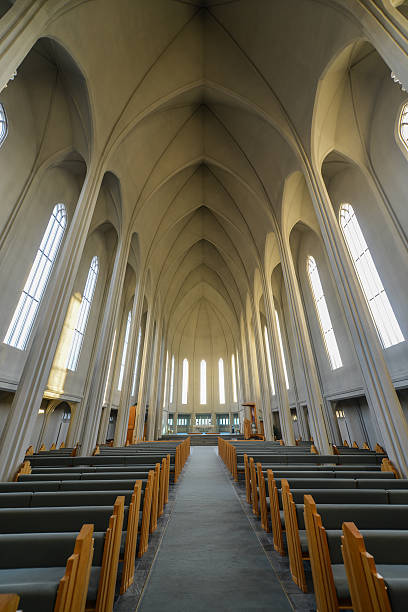 Hallgrimskirkja Cathedral in Reykjavik , Iceland