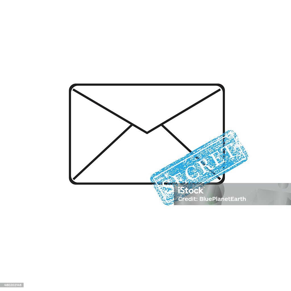 Secret Layer Envelop Stamp Secret Envelop Grunge Stock Illustration - Download Image Now ...