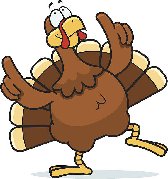 turkey dancing - turkey stock illustrations