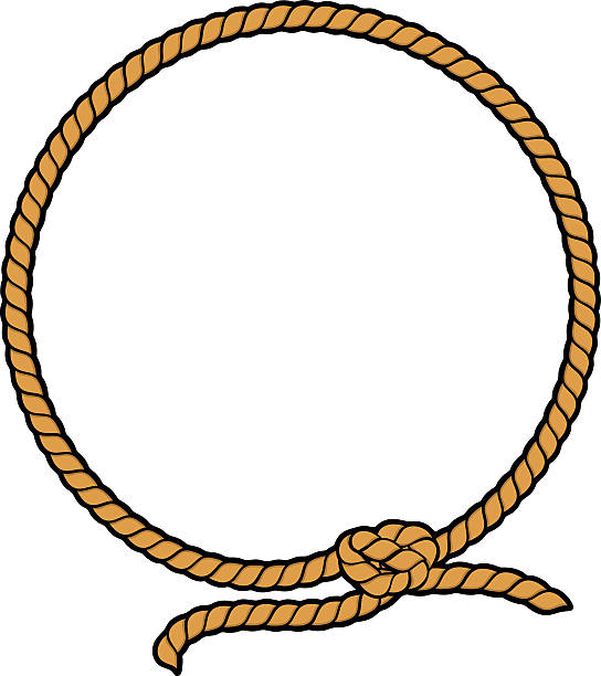 lasso в виде веревки по краям - rope stock illustrations