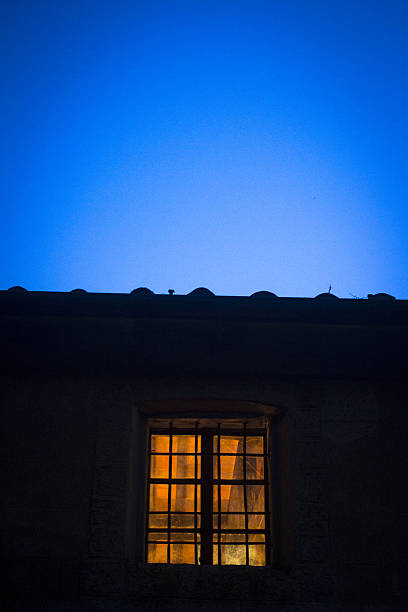 istock Country house roof silhouette sunset 480203040