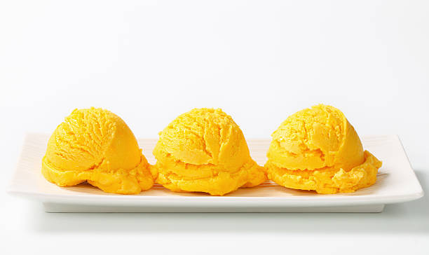 istock Scoop of yellow ice cream 480203460