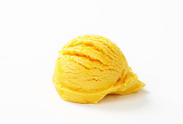 istock Scoop of yellow ice cream 480203476