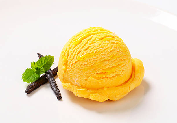 istock Scoop of yellow ice cream 480203516