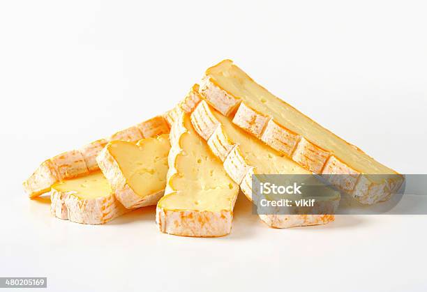 French Washed Rind Cheese Stock Photo - Download Image Now - Appetizer, Cheese, Close-up