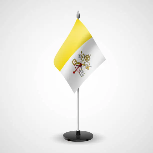 Vector illustration of Table flag of Vatican City