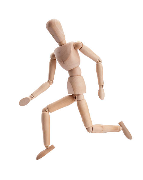 istock Wooden pose puppet mannequin isolated on white background 480205985