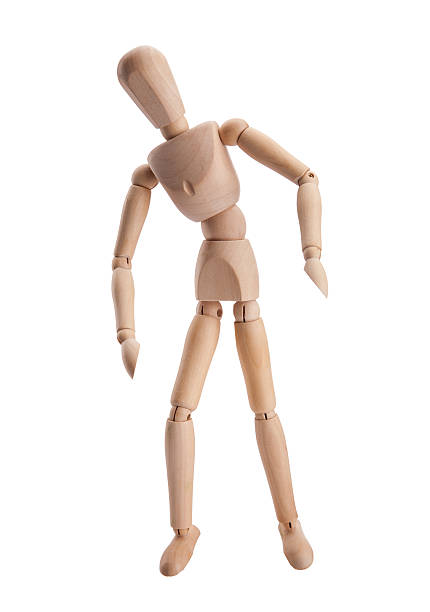 istock Wooden pose puppet mannequin isolated on white background 480206013
