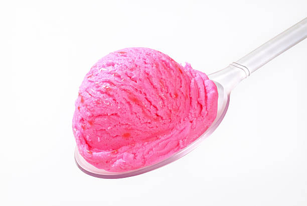 istock Scoop of pink ice cream 480206684