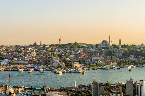 istock Istanbul aerial view at sunset 480207332