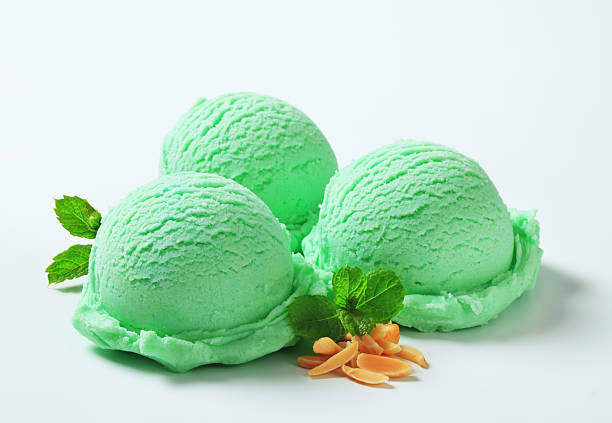 istock Scoops of green ice cream 480207468