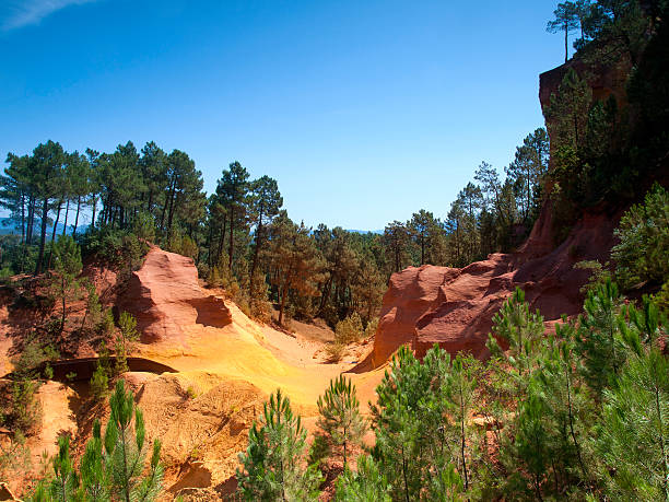 istock The vivid red ocher Cliffs in Roussillon, Provence, France 480209079