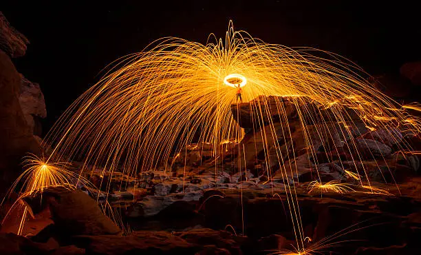 Photo of Fire show amazing at night