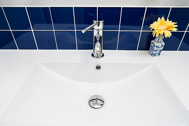 istock Close-up of a Chrome Sink Faucet 480215883
