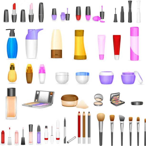 Vector illustration of Make up Cosmetics