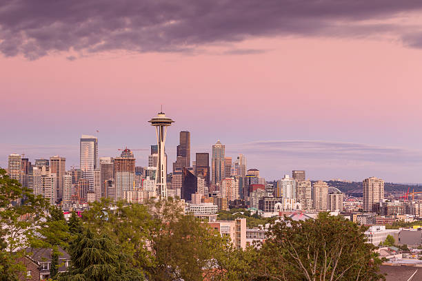 istock Seattle skyline panorama at sunset as seen from Kerry Park 480216856