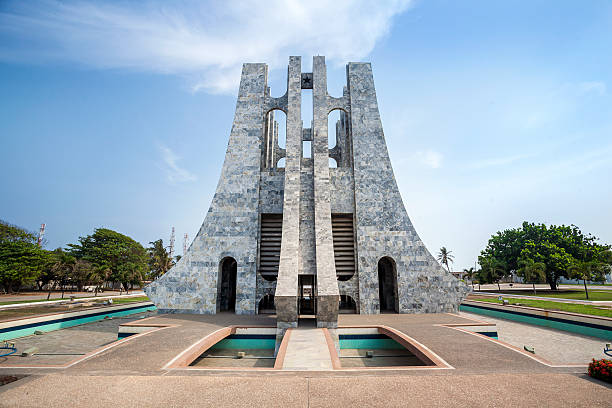 Nkrumah Memorial Park, Accra, Ghana Nkrumah Memorial Park - First president of independent Ghana, West Africa mausoleum photos stock pictures, royalty-free photos & images