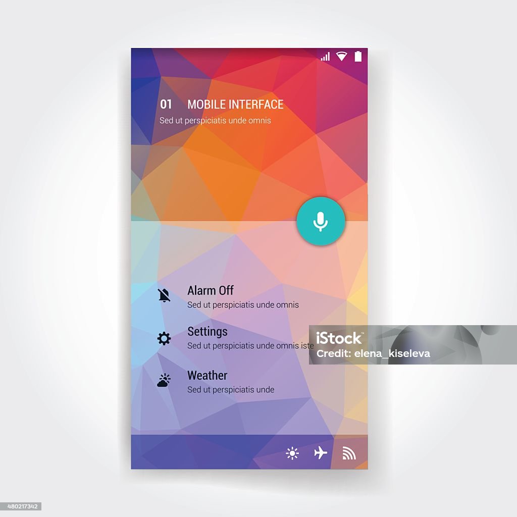 Front Interface Modern User Interface Screen Template For Mobile Smart Phone Or Stock ...