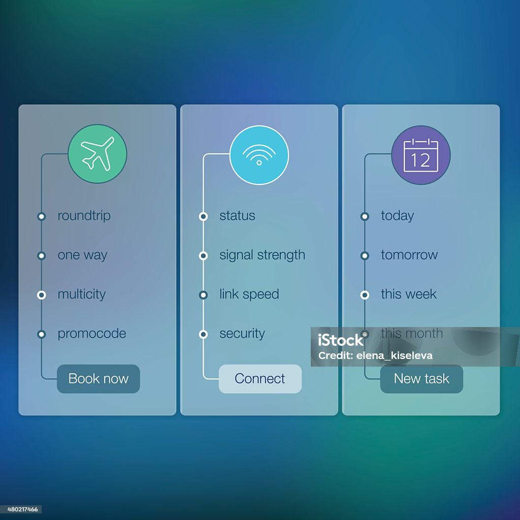 Screen Interface Simple Modern User Interface Screen Template For Mobile Smart Phone Or Stock ...