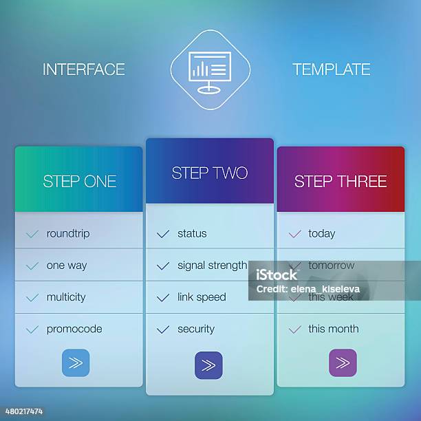 Screen Interface Simple Modern User Interface Screen Template For Mobile Smart Phone Or Stock ...