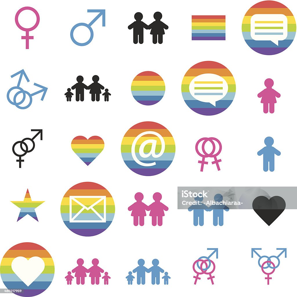 Love, family and gays icons and pictograms set. Flat design. Love, family and gays icons and pictograms set. Adoption stock vector
