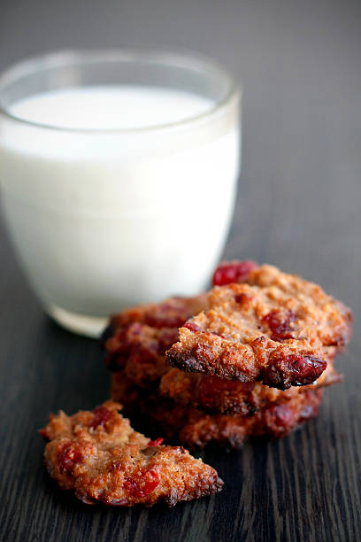 Cookies and milk stock photo