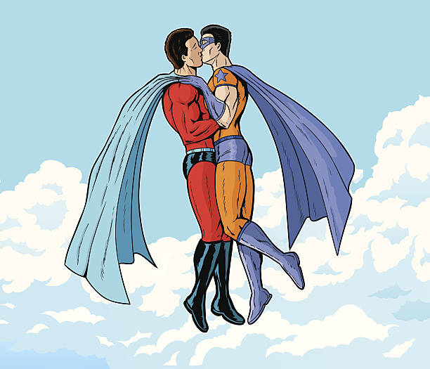 Super Duper Kiss vector art illustration