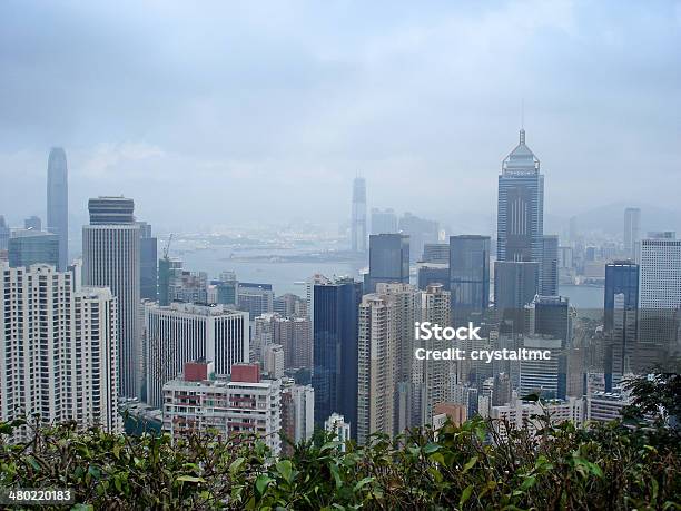 Skyline De Hong Kong - Fotografias de stock e mais imagens de Alto - Descrição Física - Alto - Descrição Física, Ao Ar Livre, Arquitetura