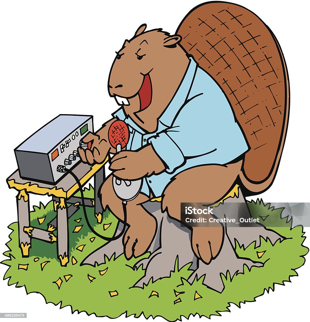 Beaver C B Radio C Animal stock vector