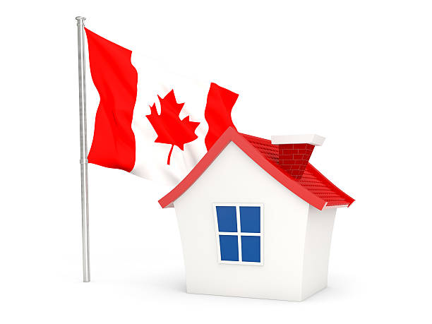 istock House with flag of canada 480222098