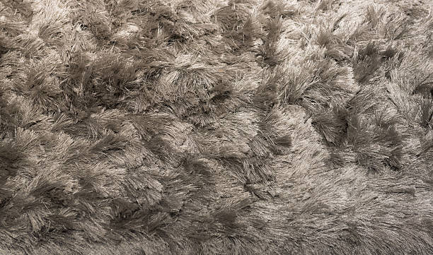 Silver Shagpile Carpet Soft, Textured, Deep-Fiber Carpet Background shag rug stock pictures, royalty-free photos & images