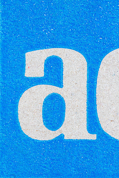 istock Close-up letter A on the blue box 480227628