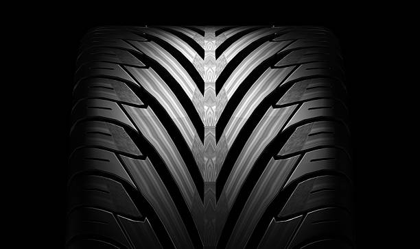 Black tire rubber. stock photo